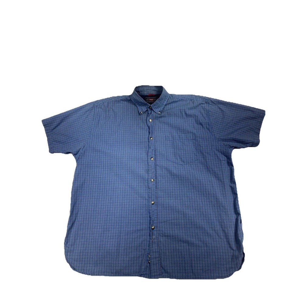 Wrangler Shirt Xl Blue  Premium‎ Quality Short Sleeve